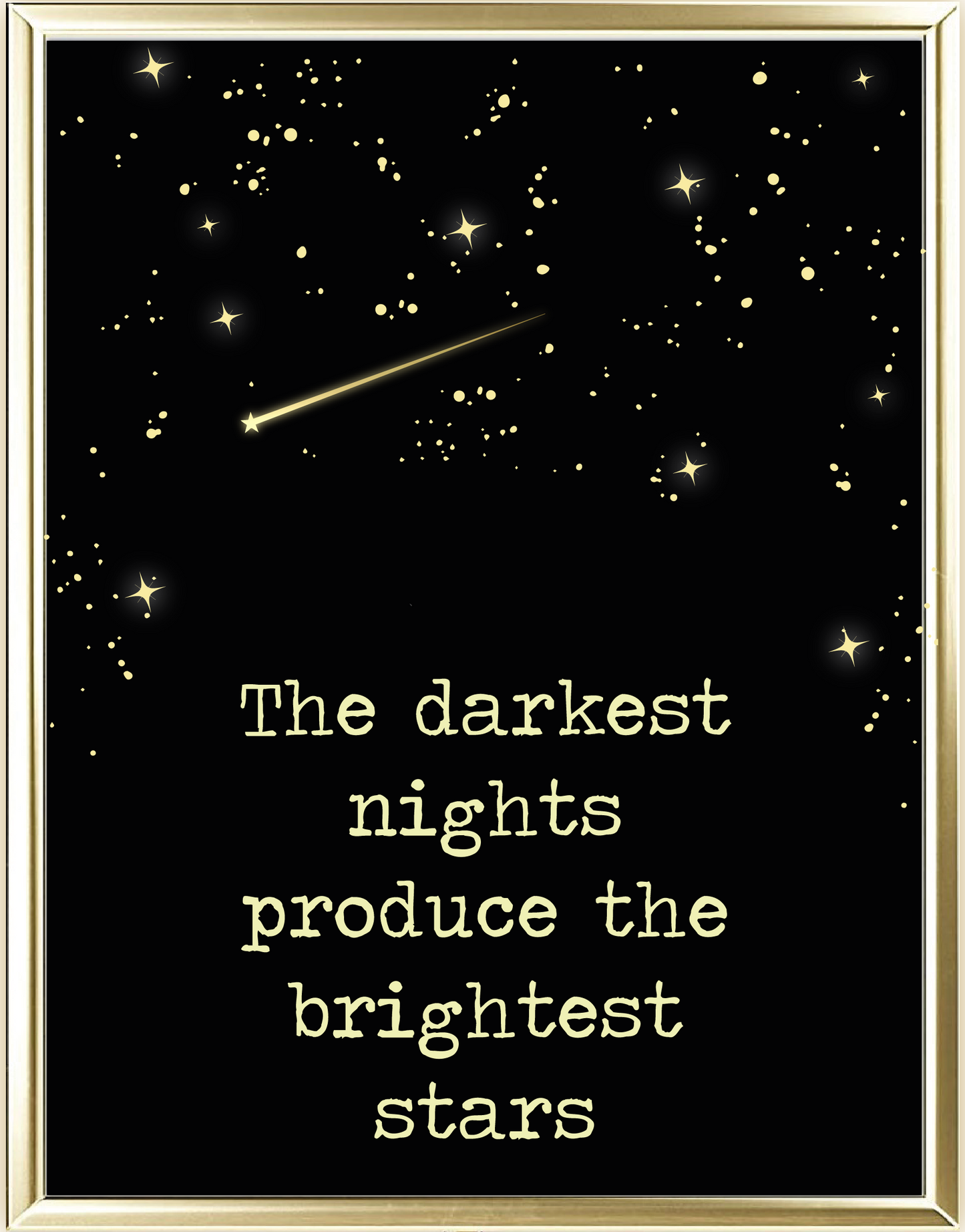 Darkest Nights Foil Wall Print