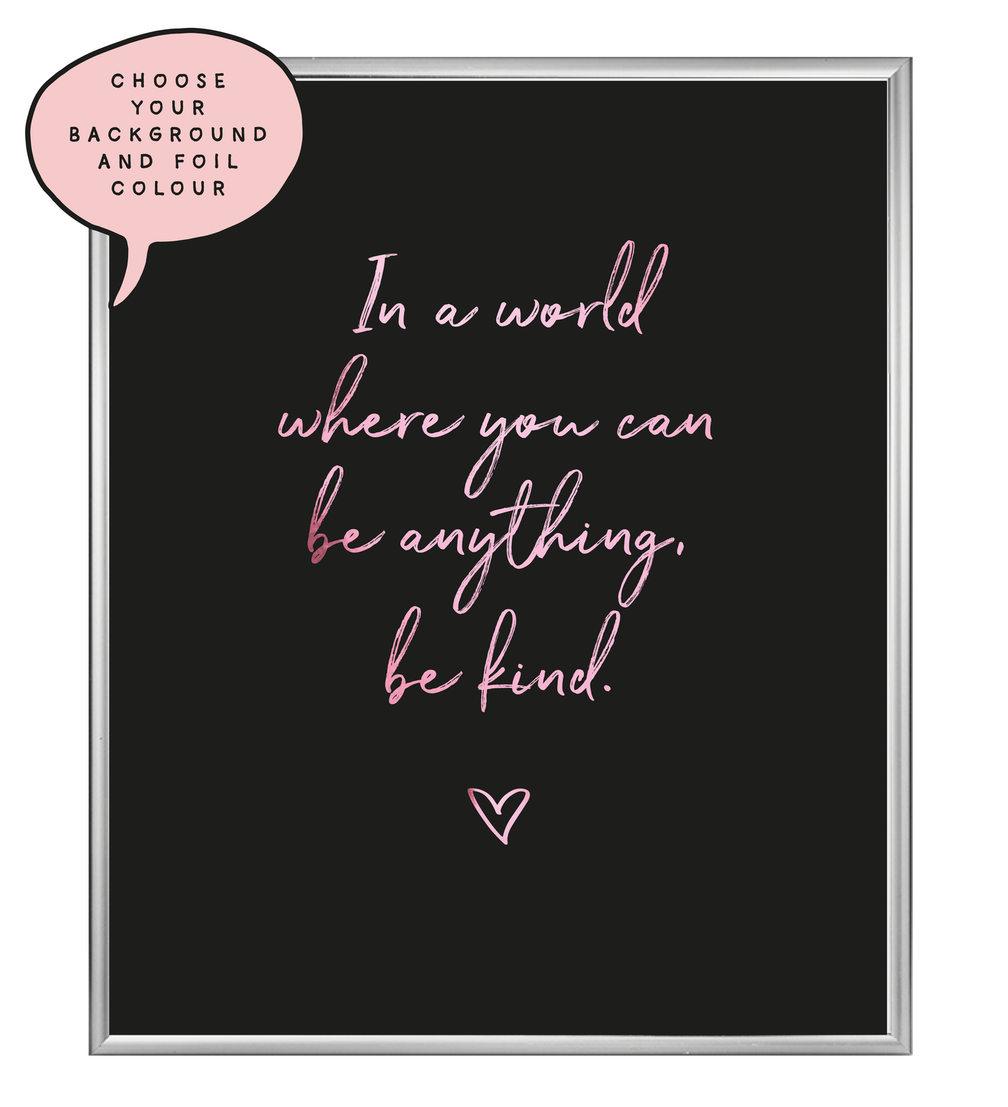 Be Kind Foil Wall Print