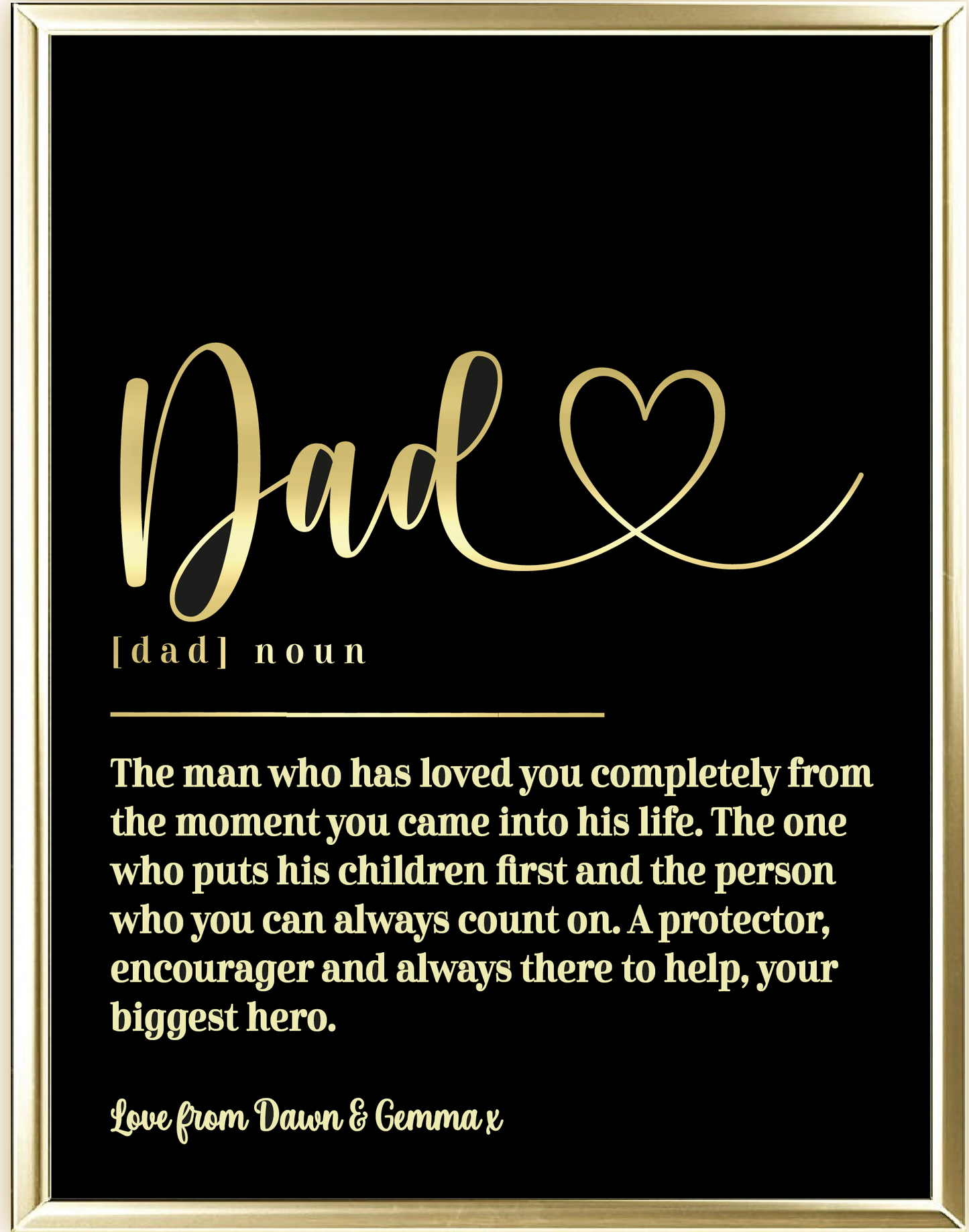Dad Dictionary Foil Wall Print