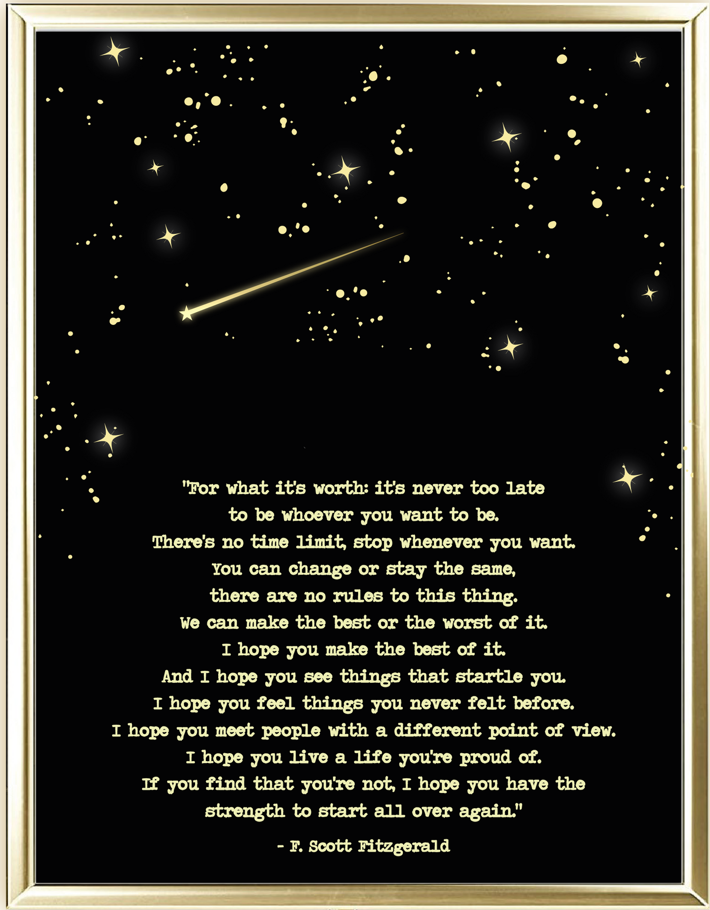 Courage Foil Wall Print