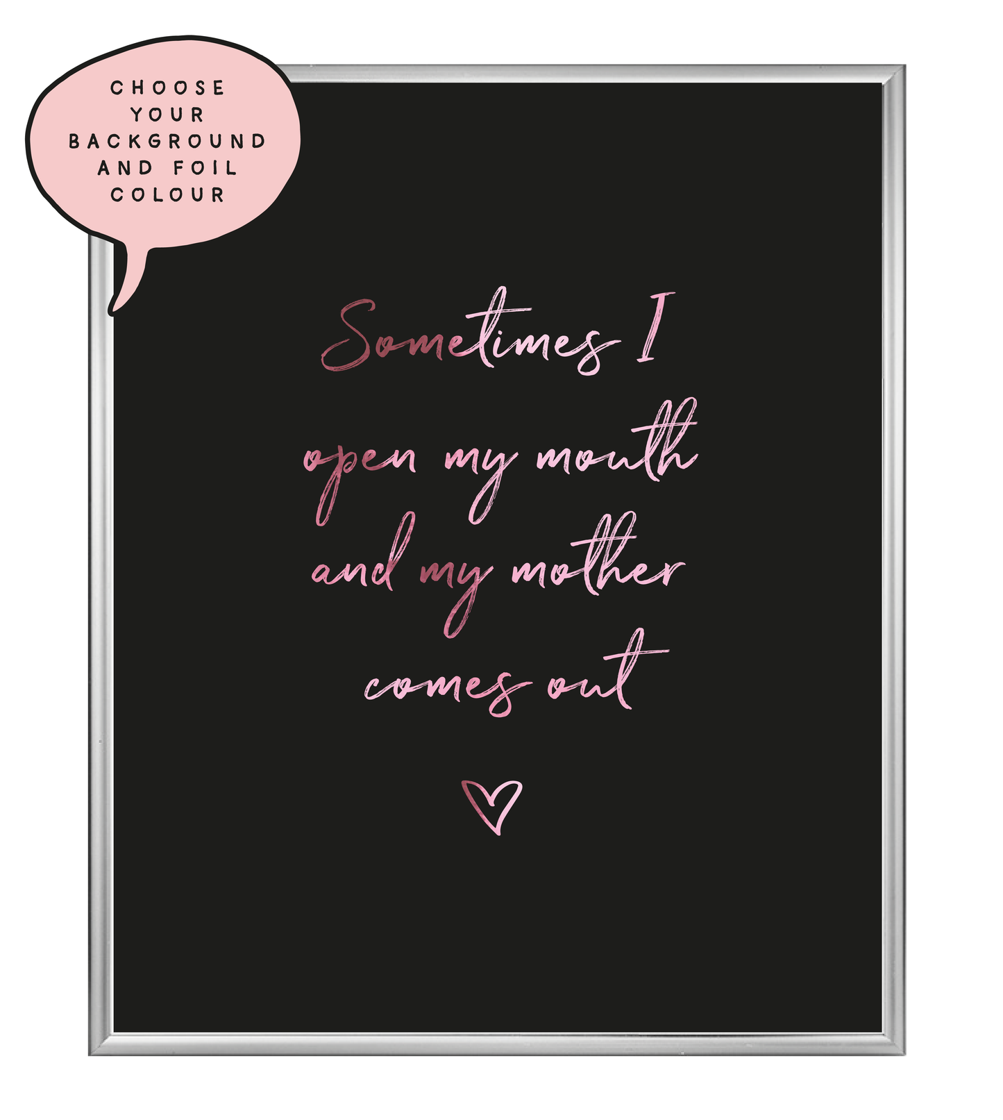Mouth Foil Wall Print