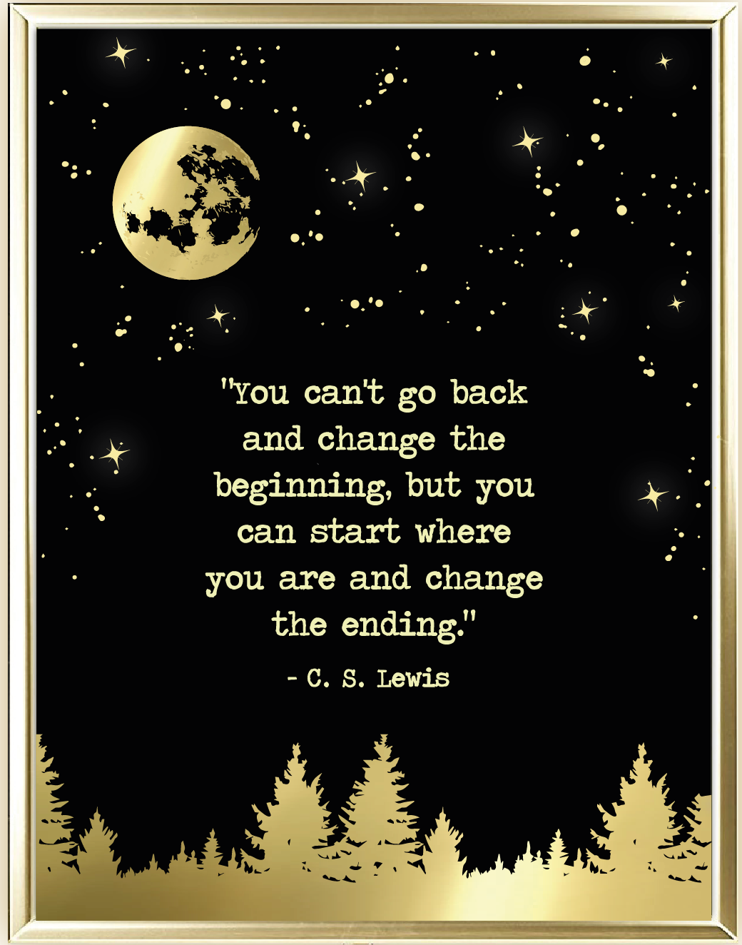 Change The Ending Foil Wall Print