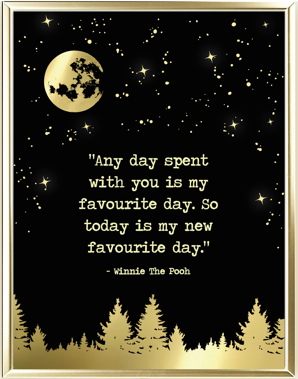Favourite Day Foil Wall Print