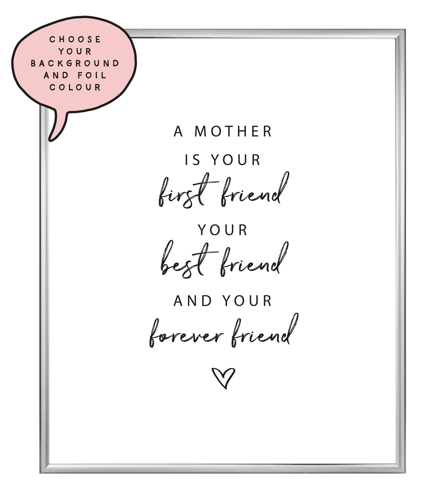 First Friend Foil Wall Print