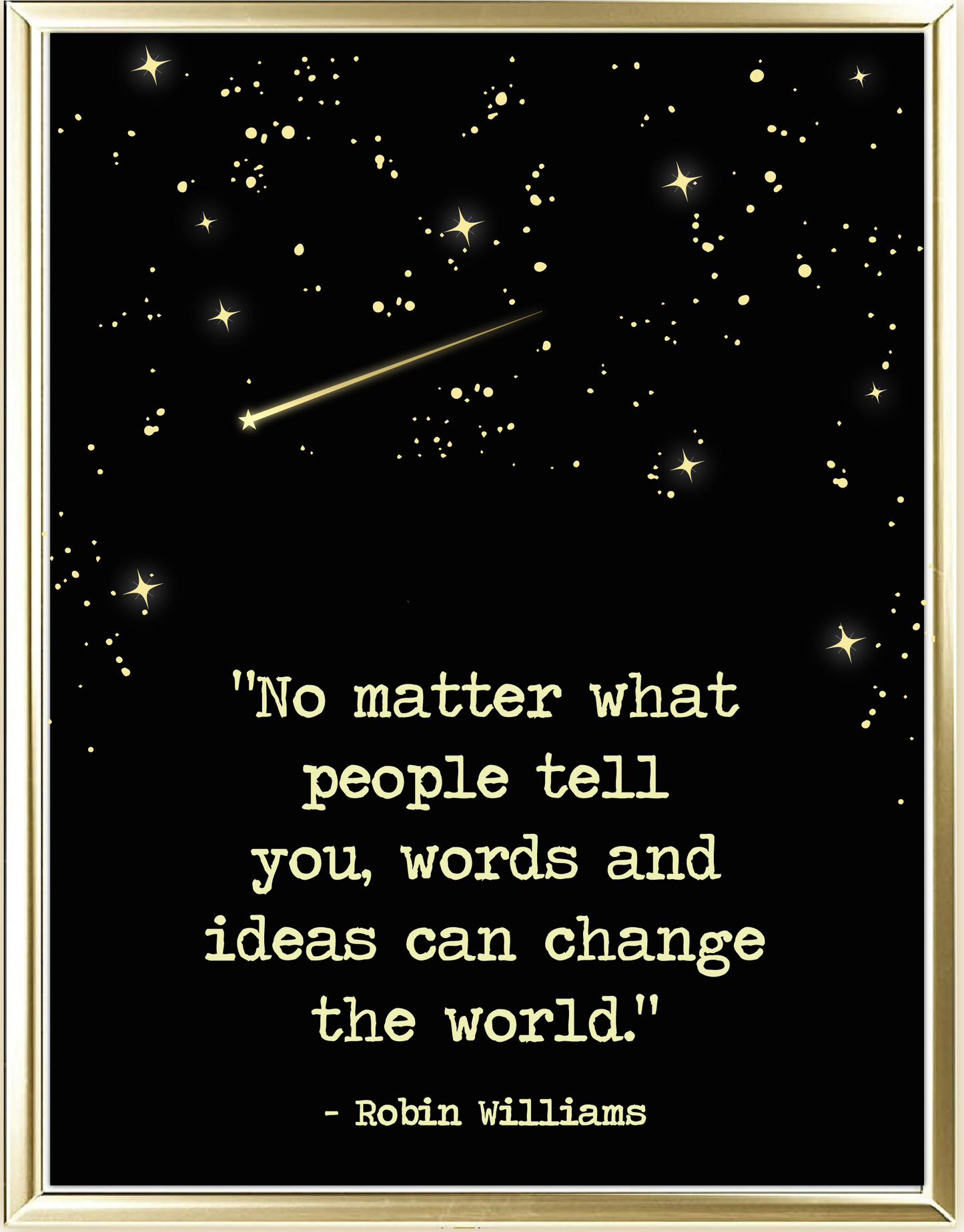 Words And Ideas Foil Wall Print
