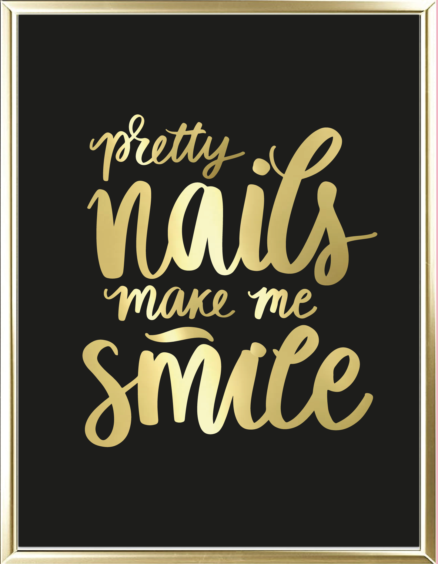 Pretty Nails Foil Wall Print