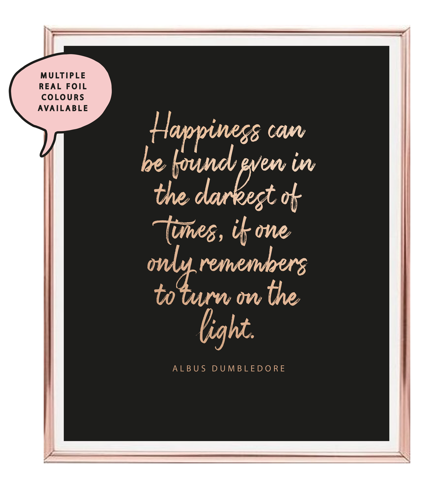 Happiness Foil Wall Print