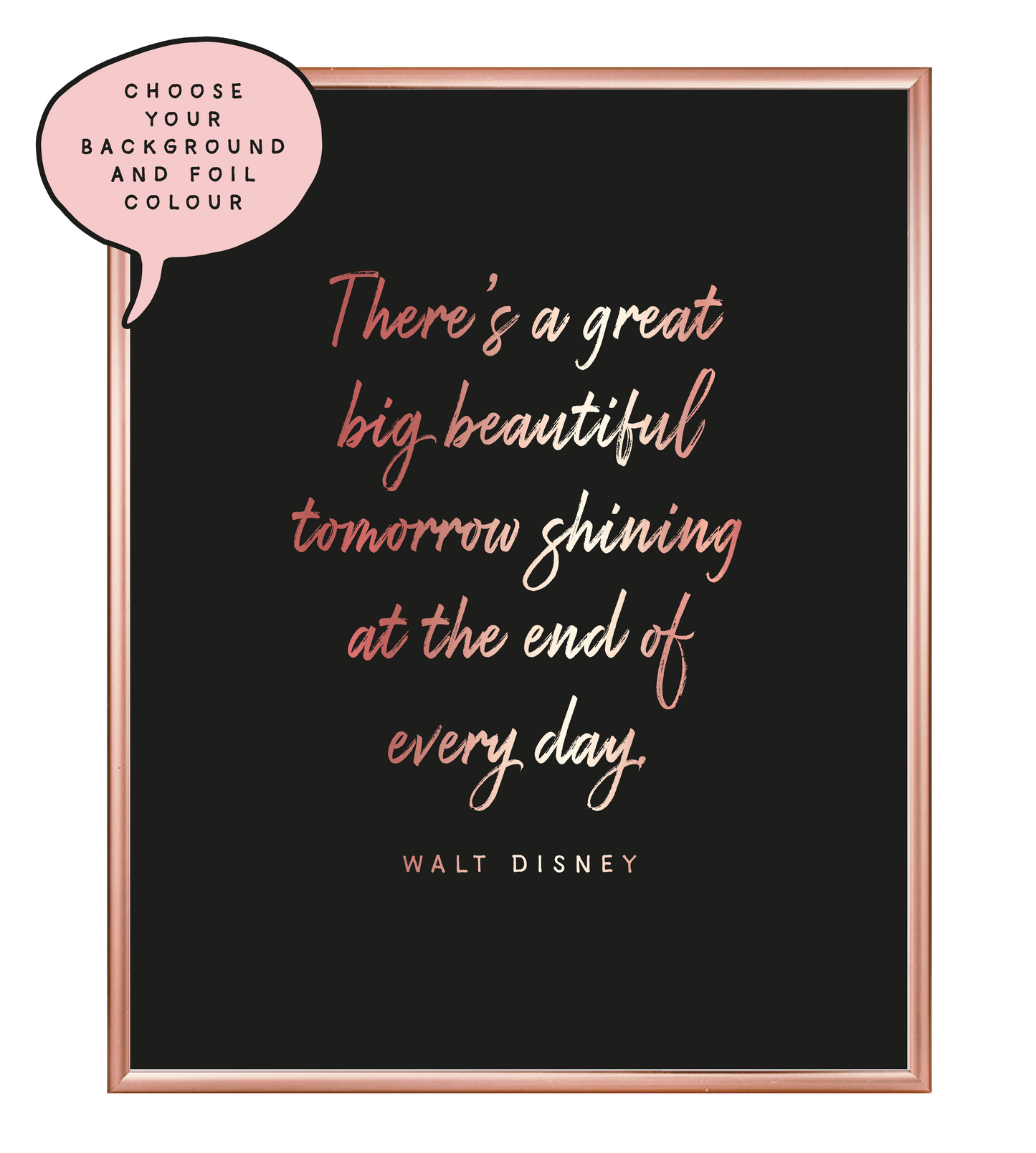 Beautiful Tomorrow Foil Wall Print
