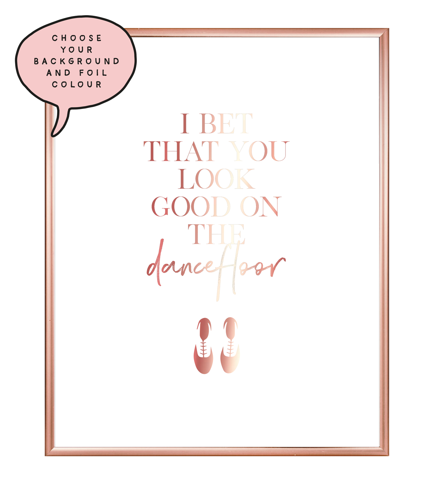 Arctic Monkeys Dancefloor Shoes Foil Wall Print