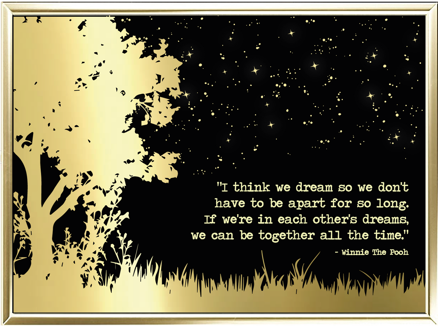 I Think We Dream Foil Wall Print