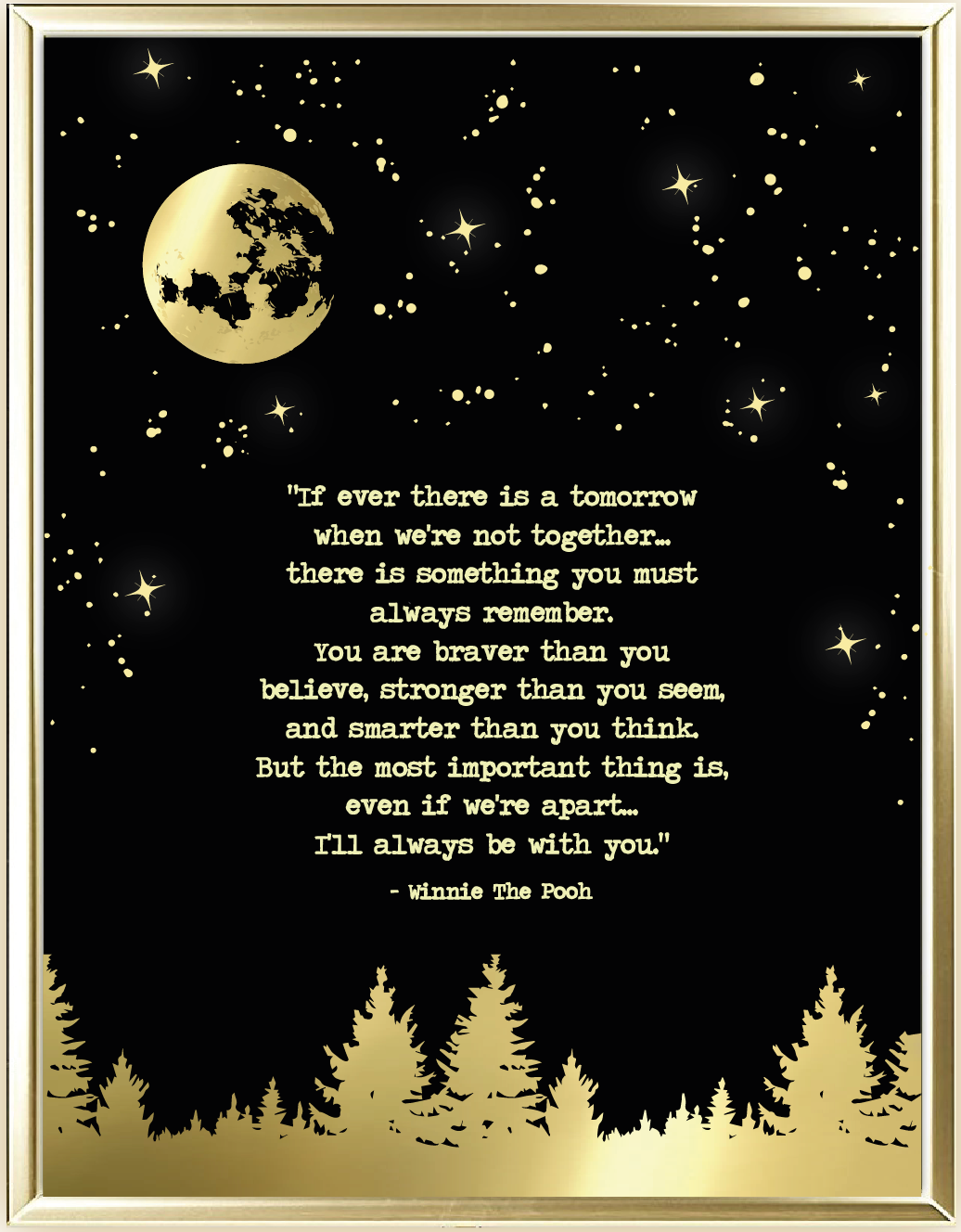 Always Be With You Foil Wall Print