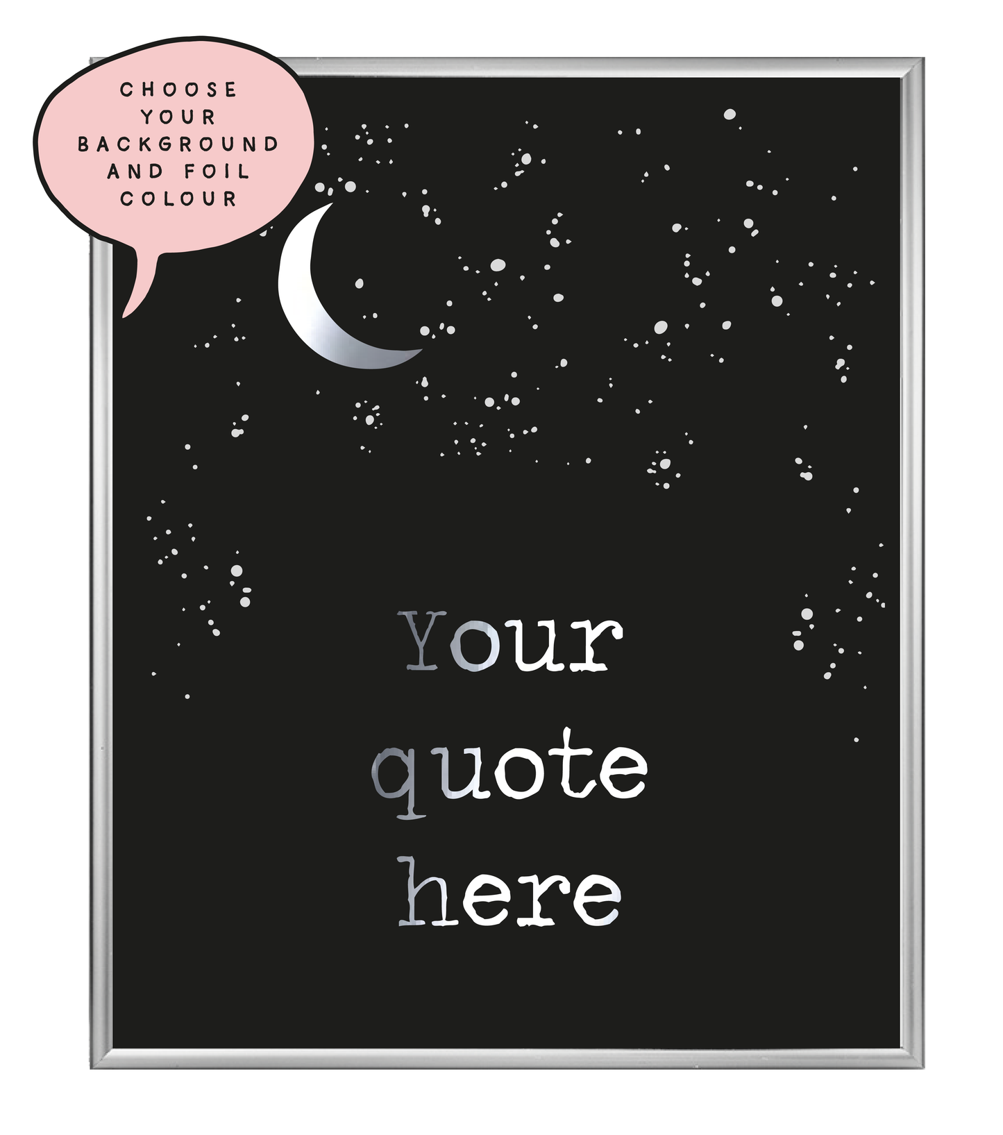 Custom Real Foil Wall Print