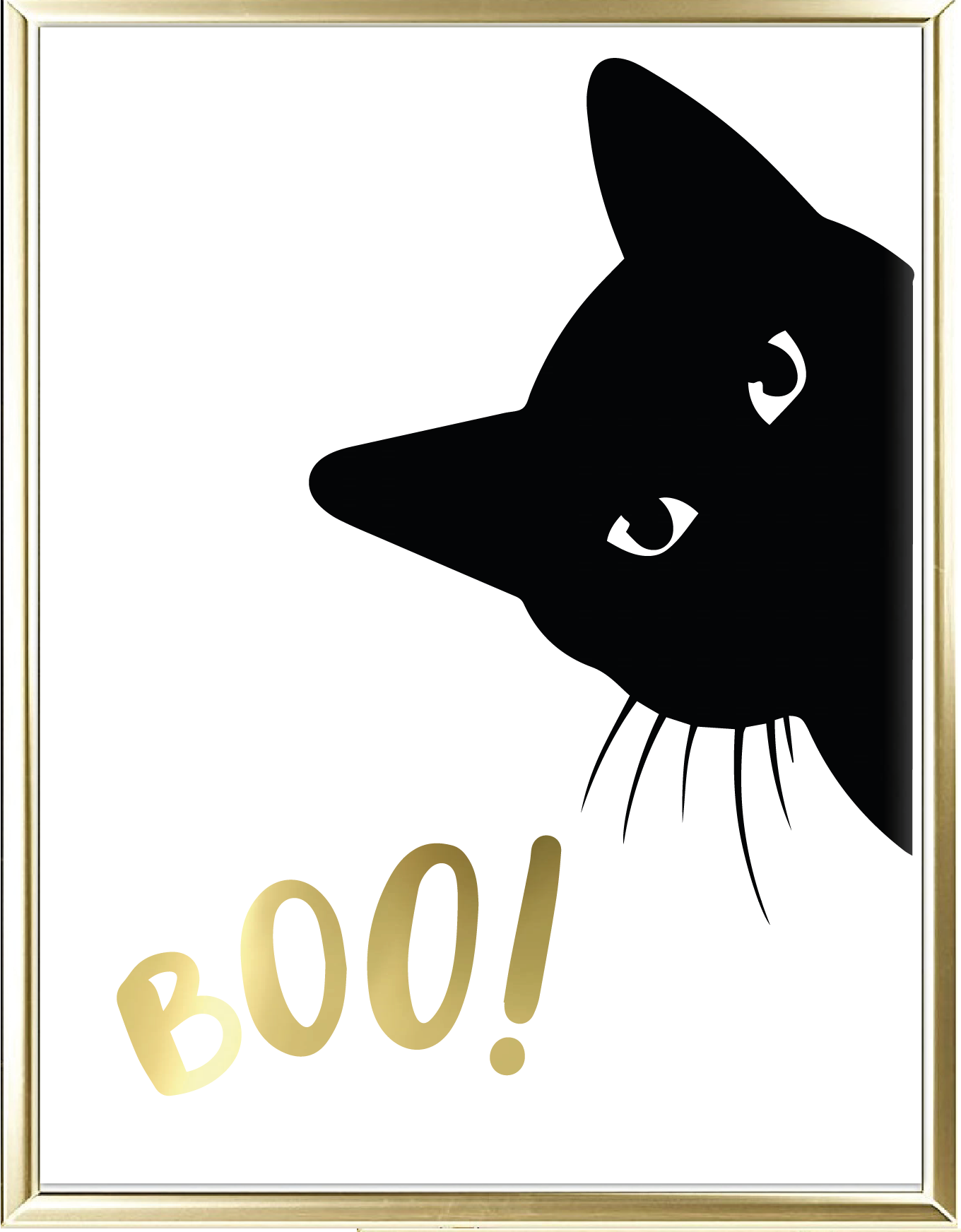 Boo Foil Wall Print
