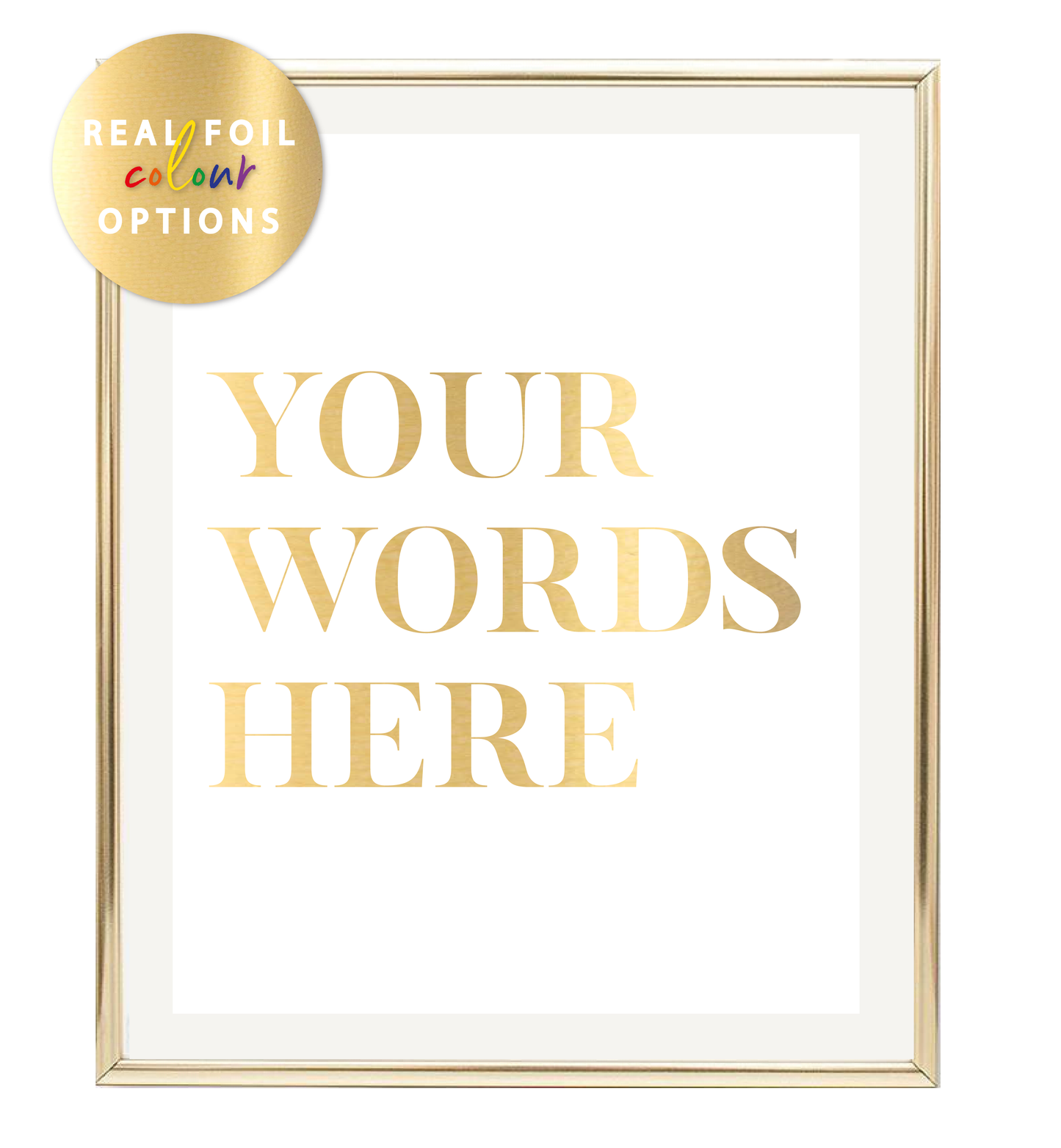 Custom Real Foil Wall Print
