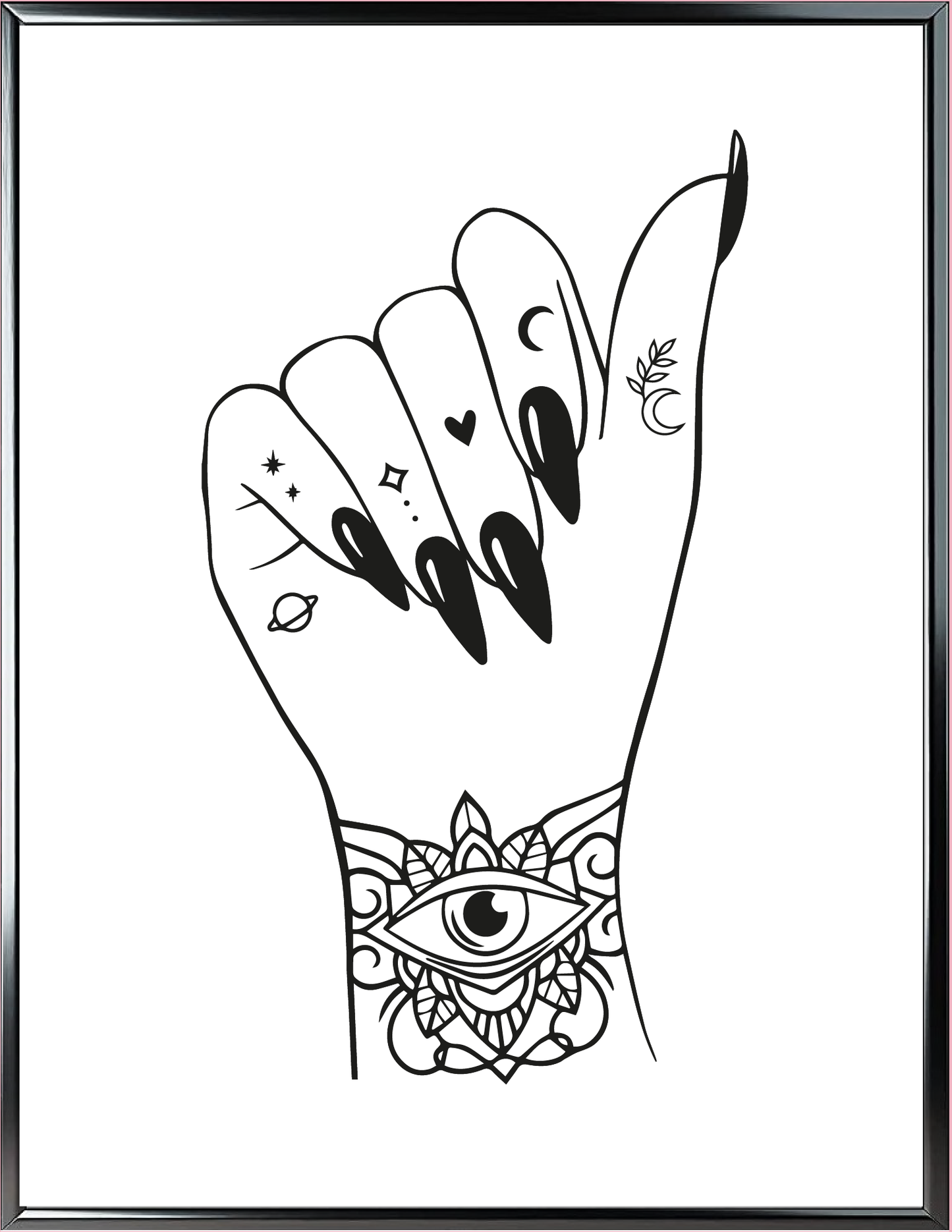 Nails Foil Wall Print