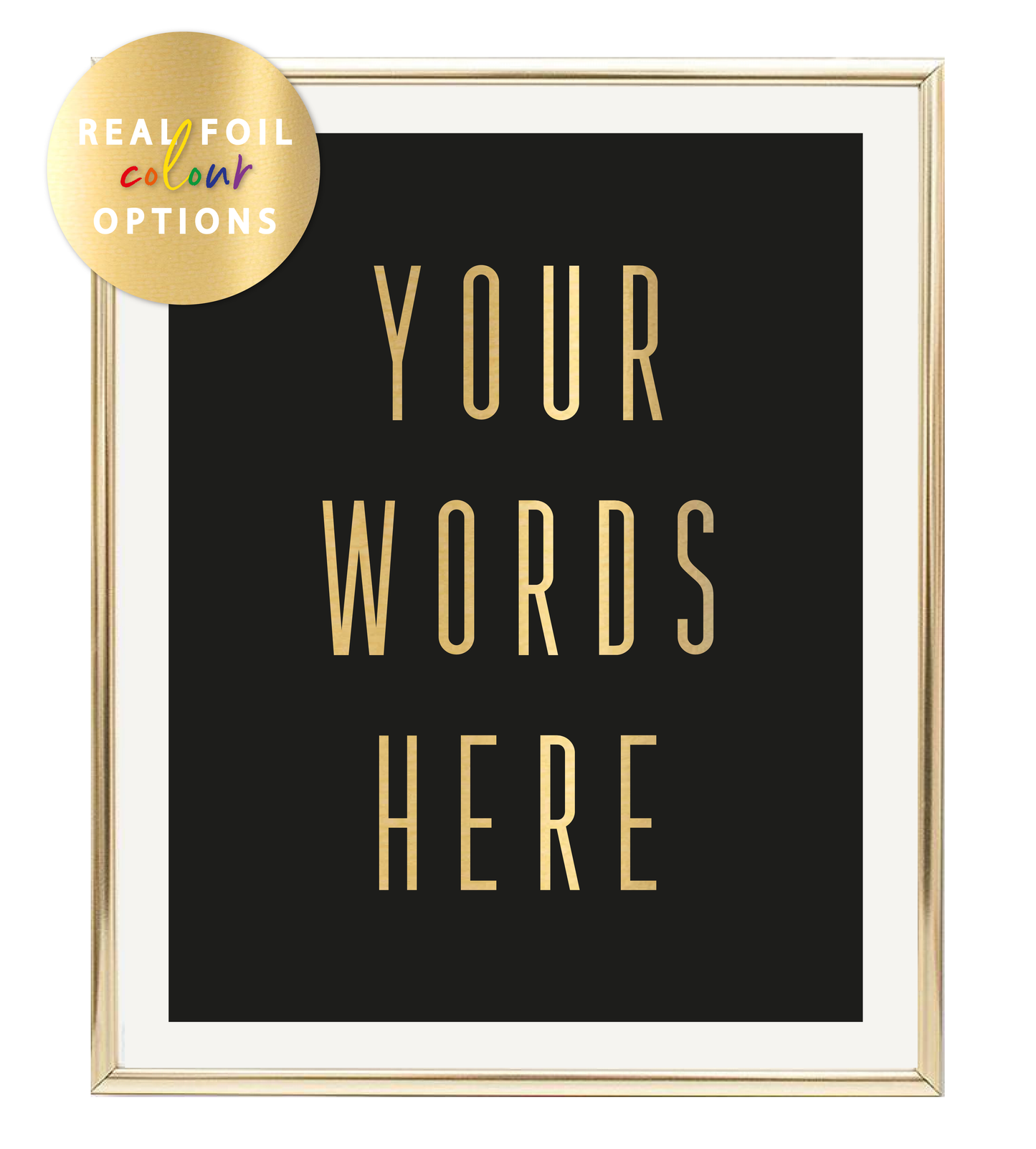 Custom Real Foil Wall Print