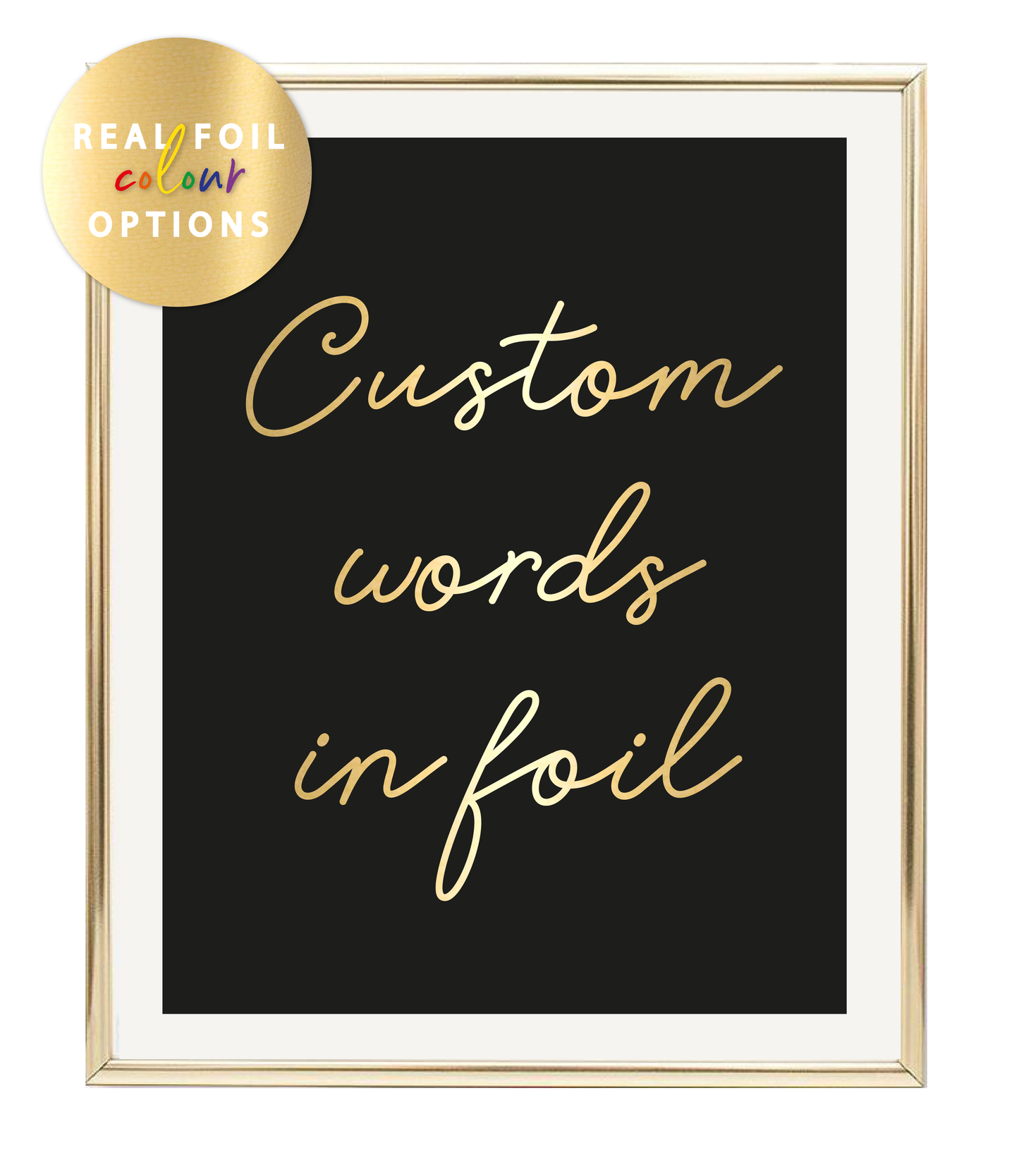 Custom Real Foil Wall Print