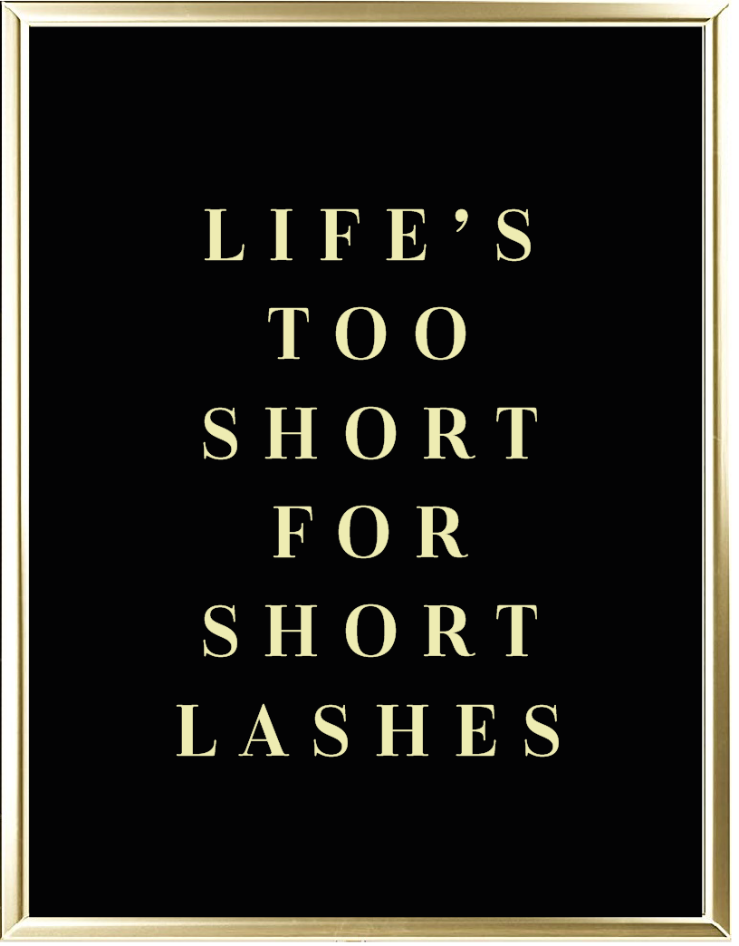 Life's Too Short Foil Wall Print