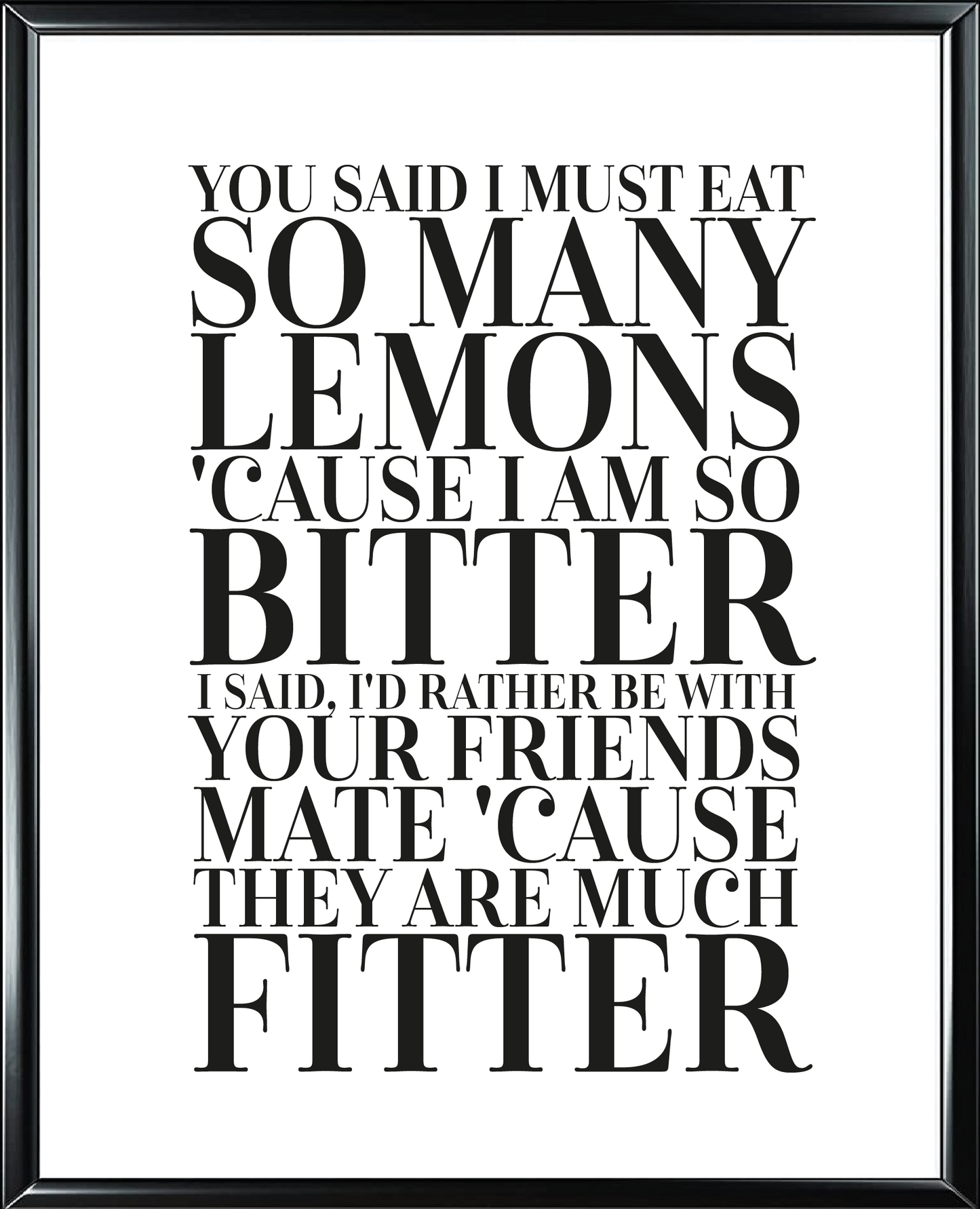 Lemons Foil Wall Print