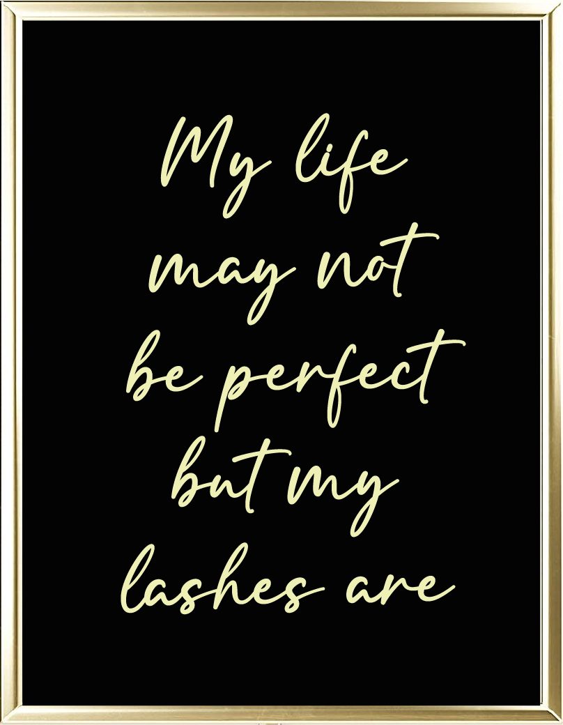 Perfect Lashes Foil Wall Print