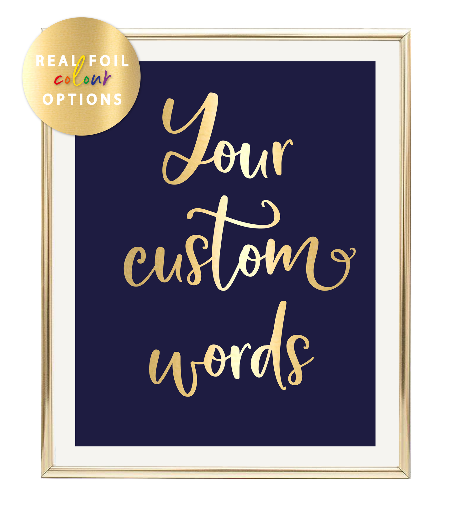 Custom Real Foil Wall Print