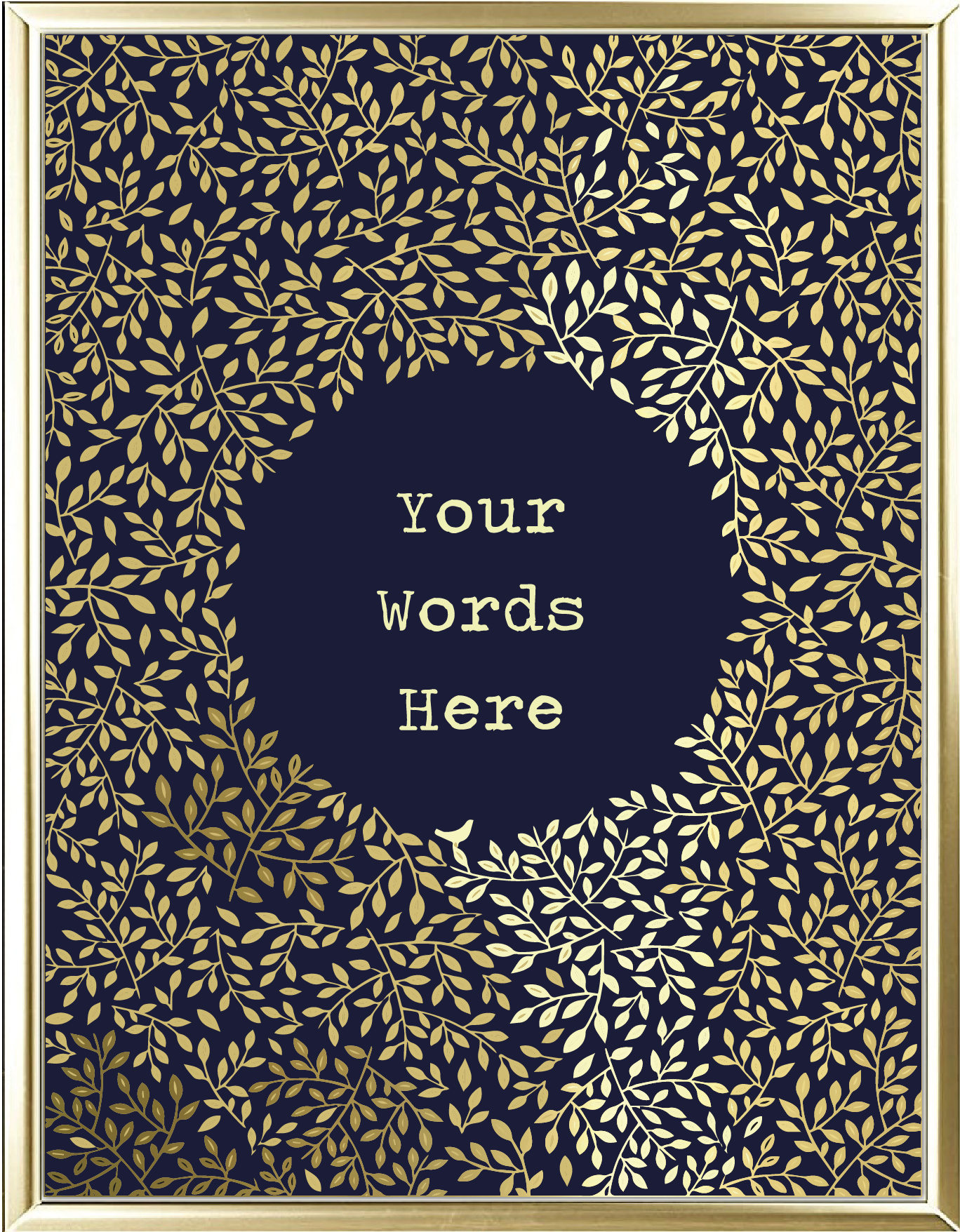 Custom Real Foil Wall Print