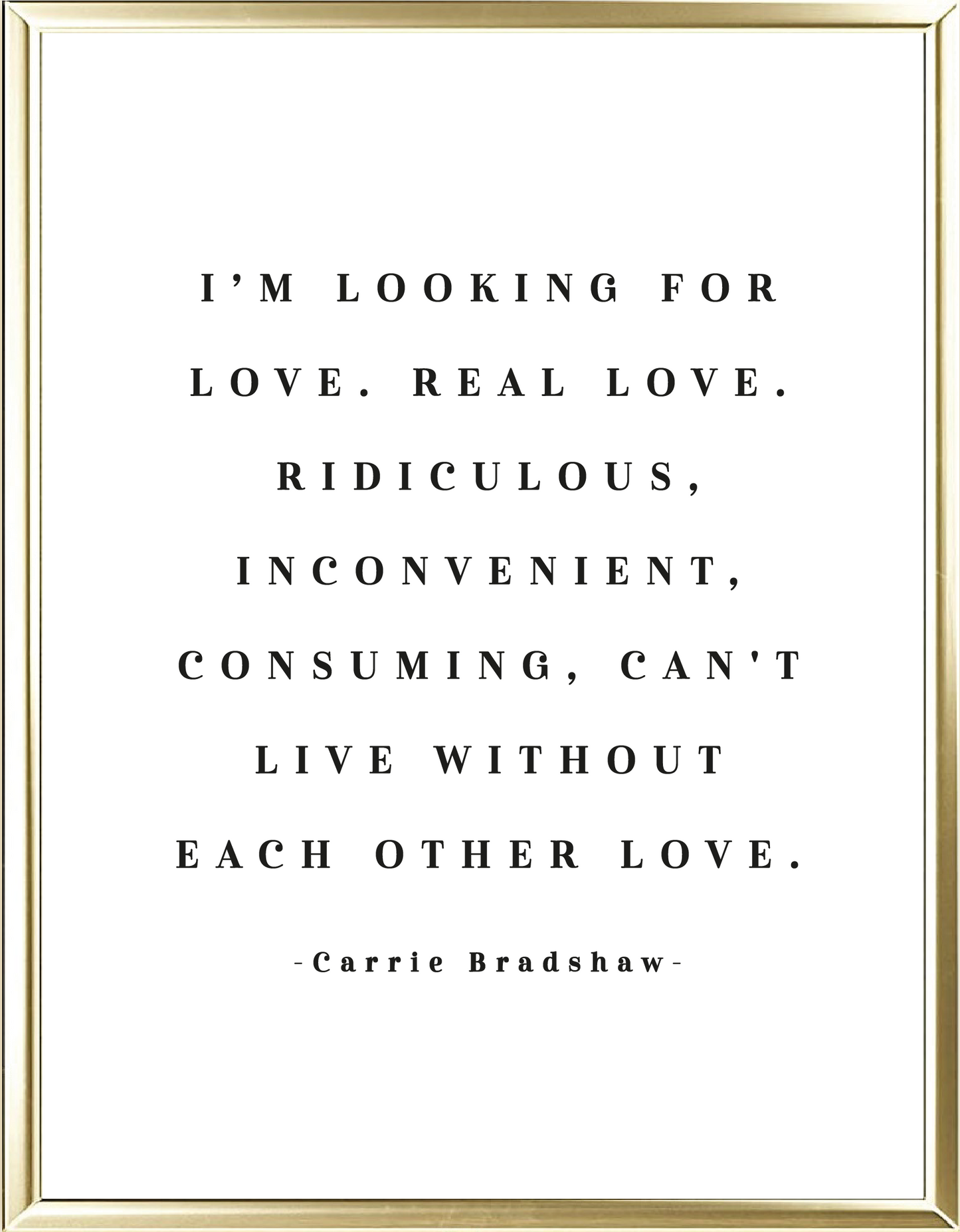 Real Love Foil Wall Print