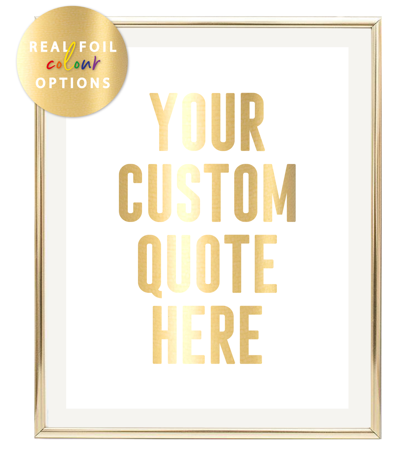 Custom Real Foil Wall Print