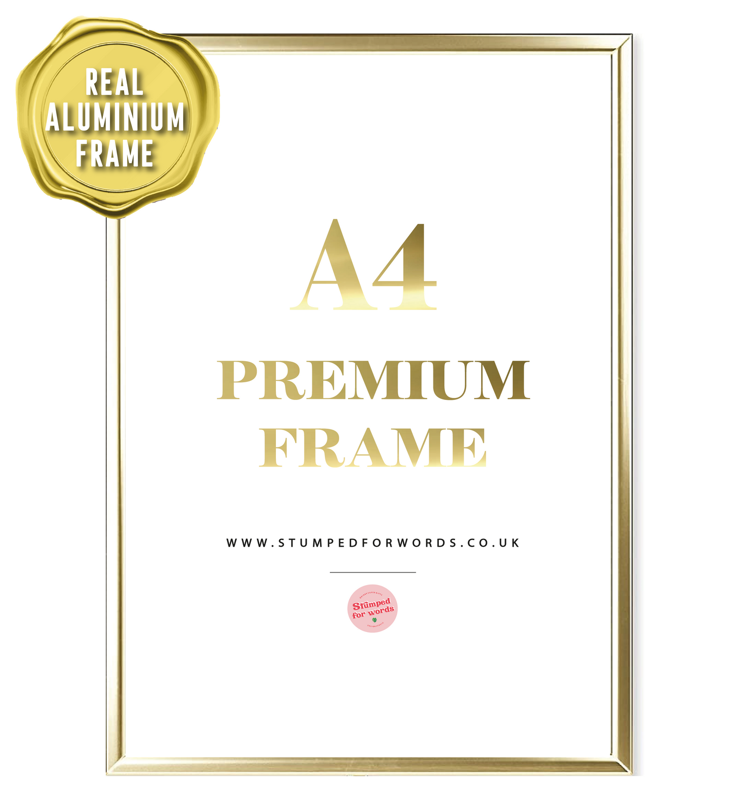 Gold Aluminium A4 Frame
