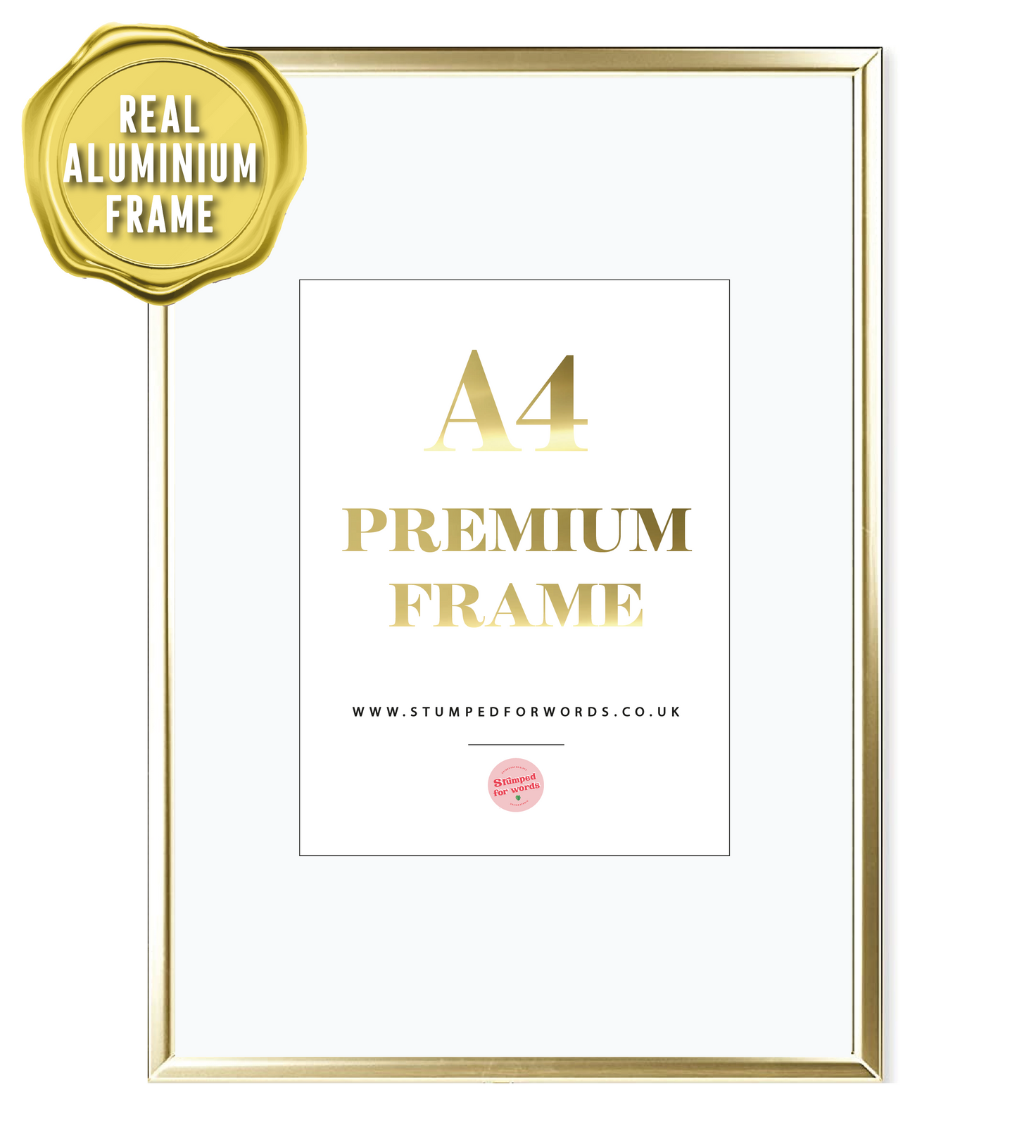 Gold Aluminium A4 Frame