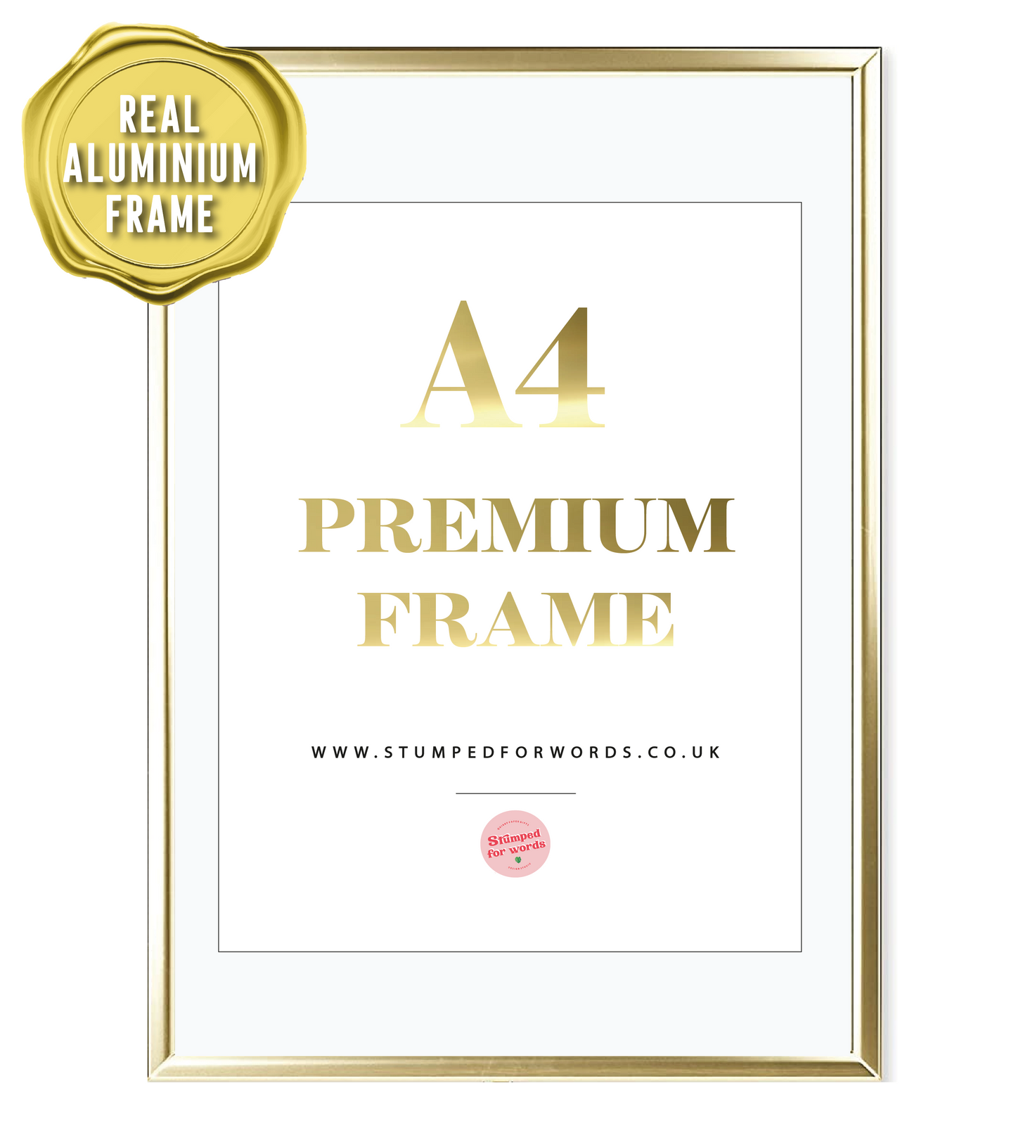 Gold Aluminium A4 Frame