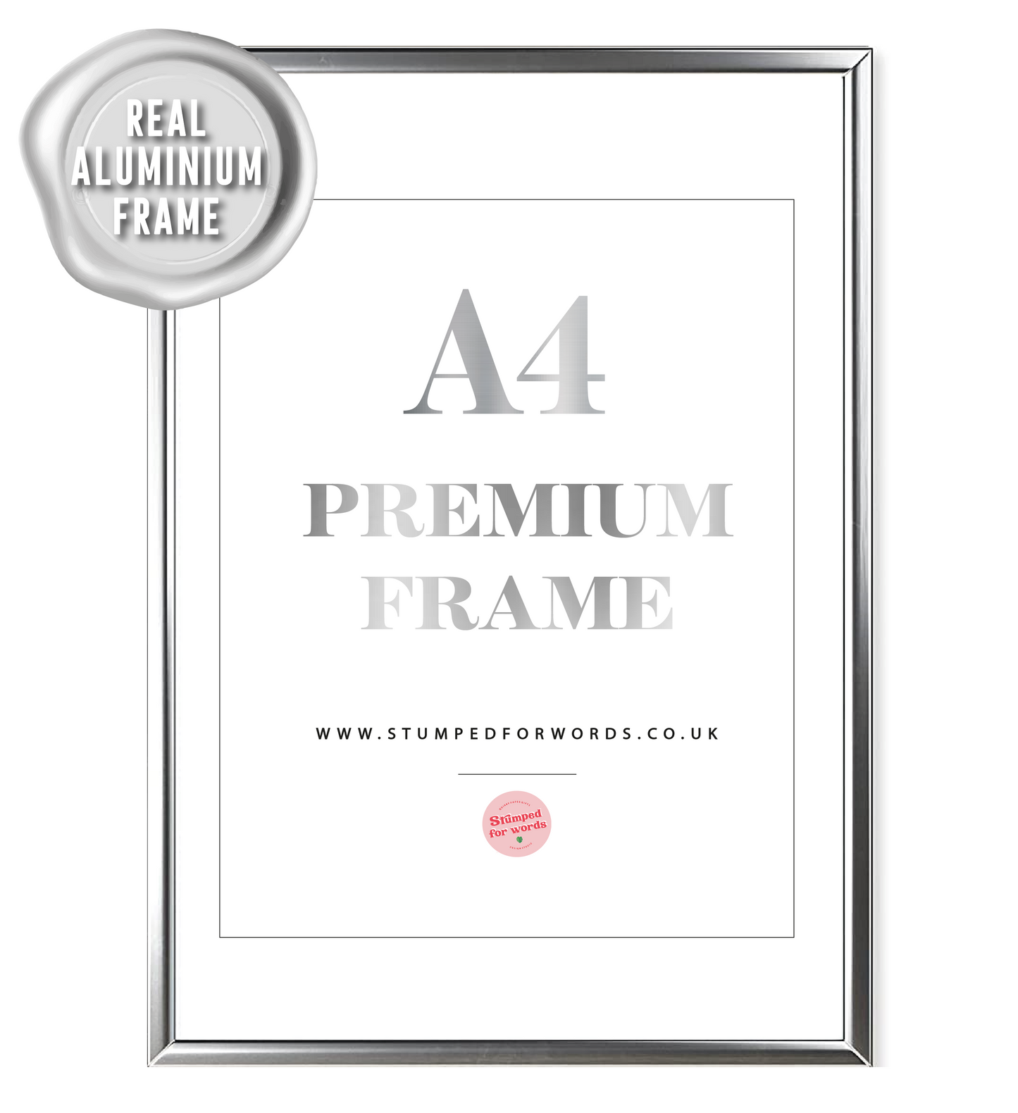Silver Aluminium A4 Frame