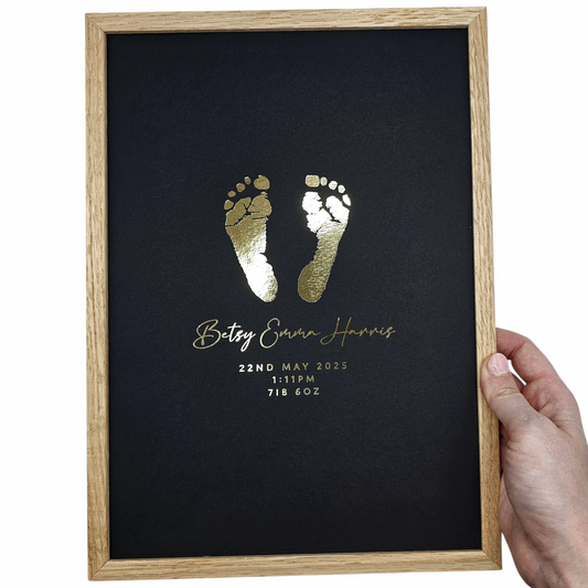 Baby Hand & Footprint Foil Print