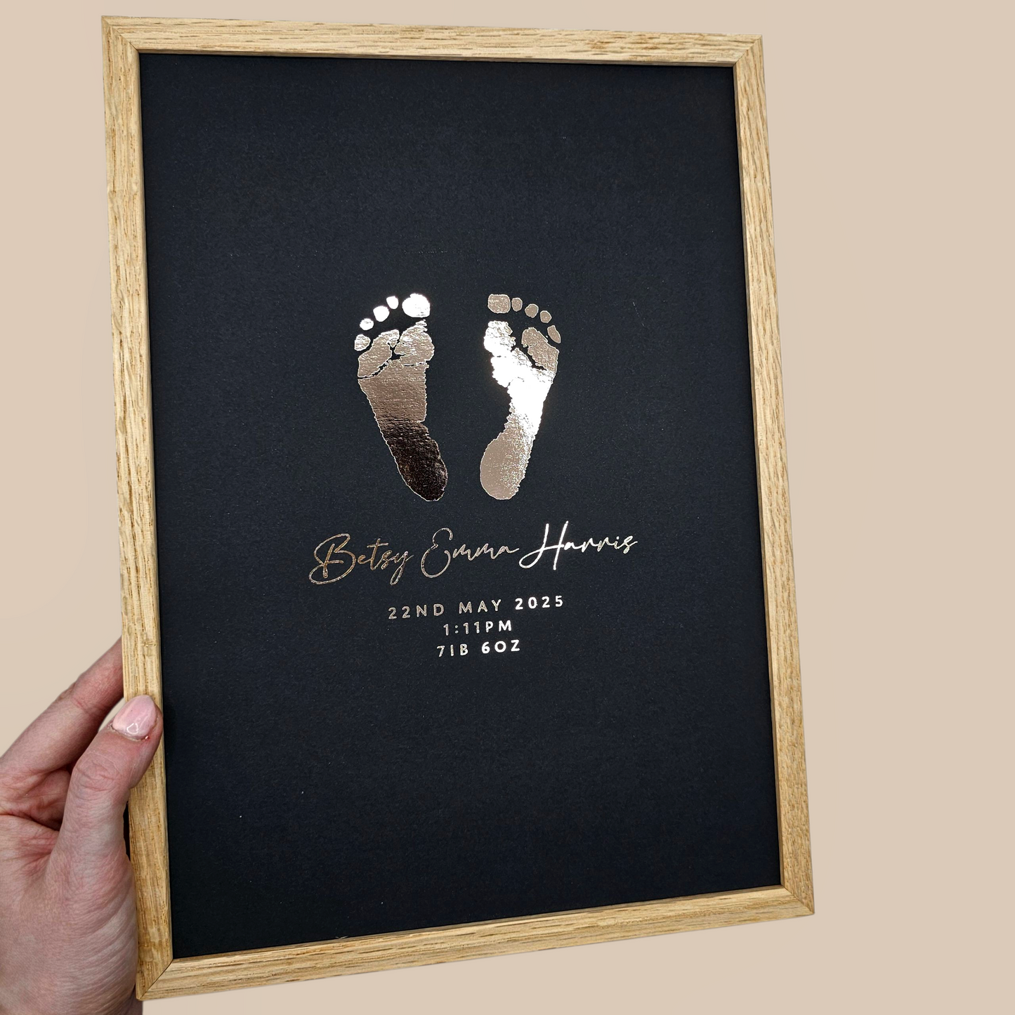 Baby Hand & Footprint Foil Print