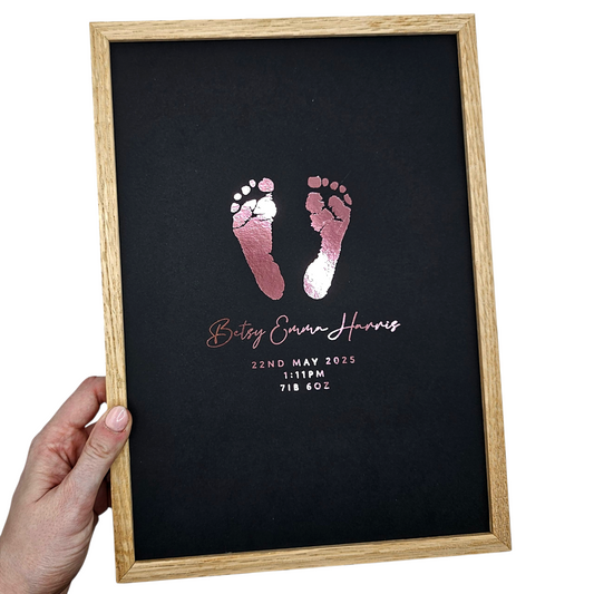 Baby Hand & Footprint Foil Print