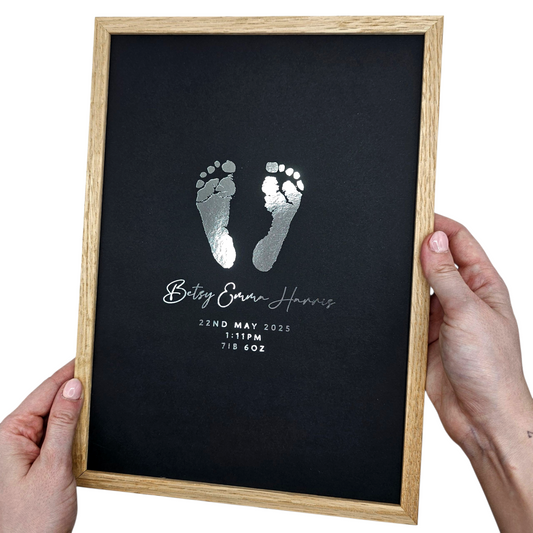 Baby Hand & Footprint Foil Print