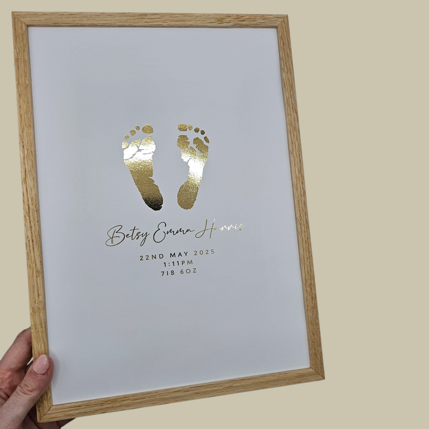 Baby Hand & Footprint Foil Print