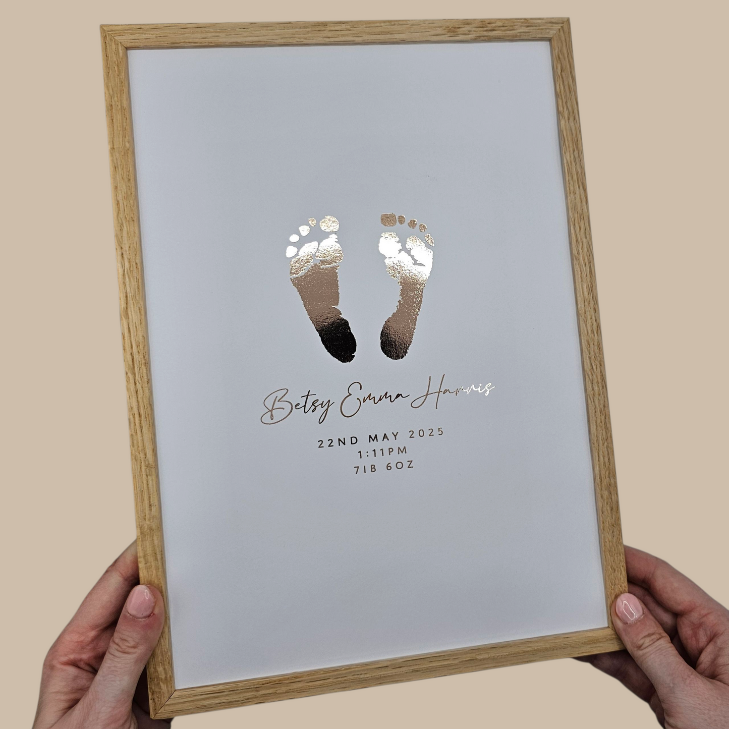 Baby Hand & Footprint Foil Print