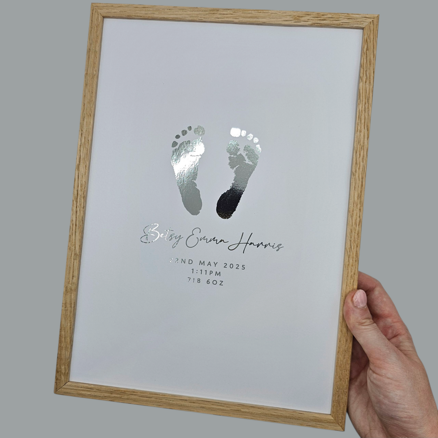 Baby Hand & Footprint Foil Print