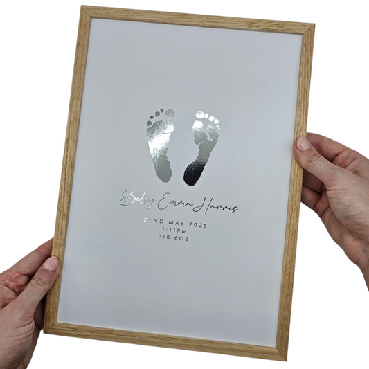 Baby Hand & Footprint Foil Print