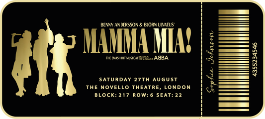 Personalised Foil Ticket