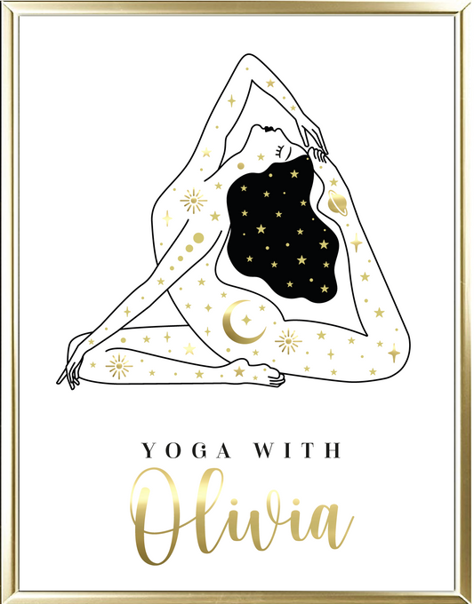 Custom Yoga With Foil Wall Print