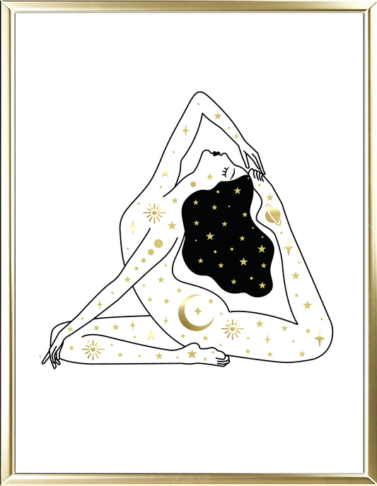 Yoga Pose Two Foil Wall Print