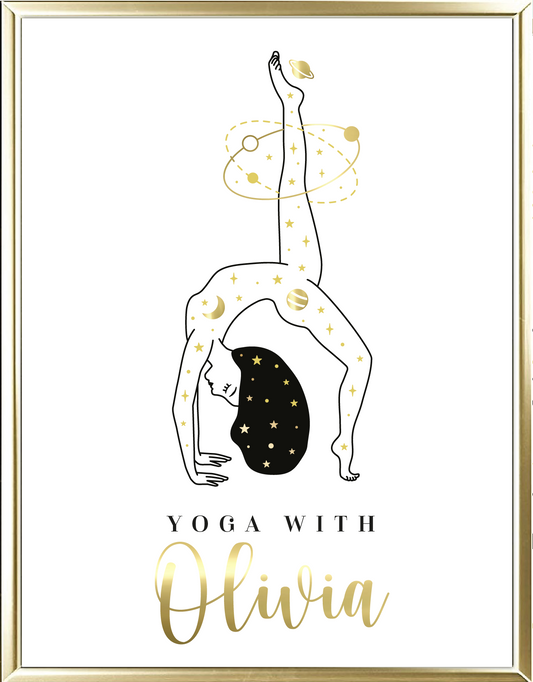 Yoga Pose Three Foil Wall Print