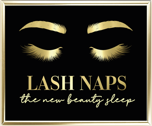 Lash Naps Foil Wall Print