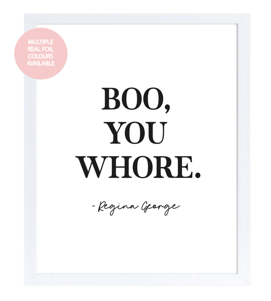 Boo Foil Wall Print