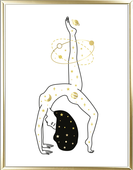 Yoga Pose Three Foil Wall Print