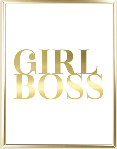 Girl Boss Foil Wall Print