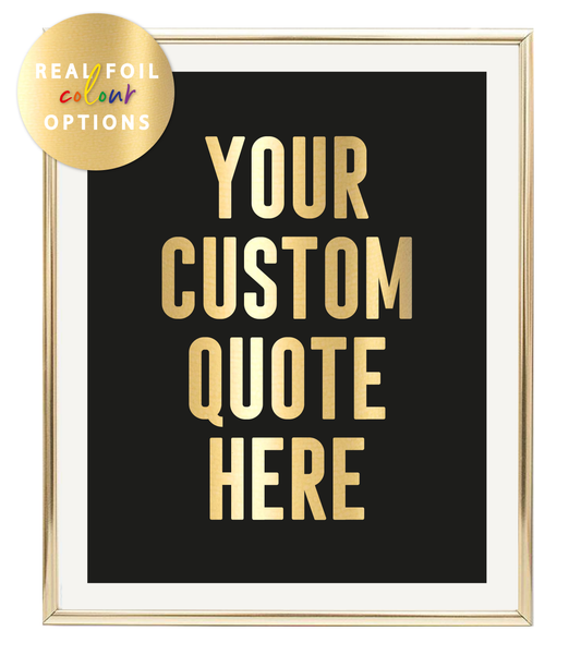 Custom Real Foil Wall Print
