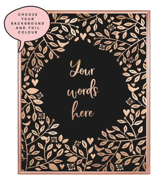 Custom Real Foil Wall Print